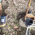 Monitoring – odběr vzorku podzemní vody, měření fyzikálně chemických parametrů in-situ